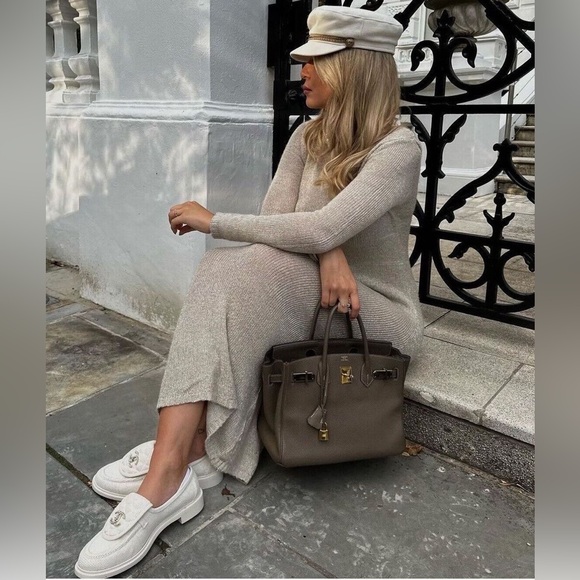 ZARA ~ LONG KNIT DRESS WITH METALLIC THREAD DETAIL - Picture 6 of 14